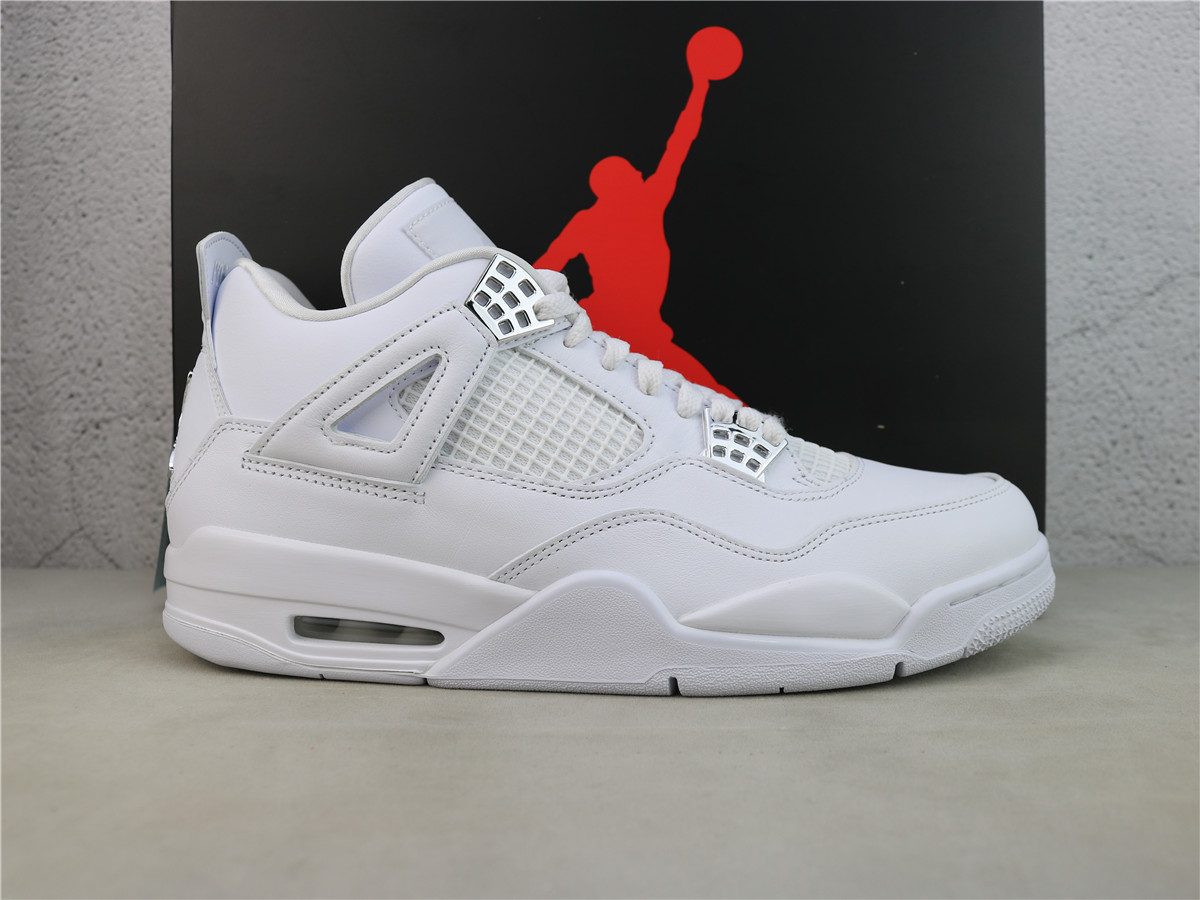 GX Batch Air Jordan 4 Retro Pure Money 2017 WHITE 308497-100